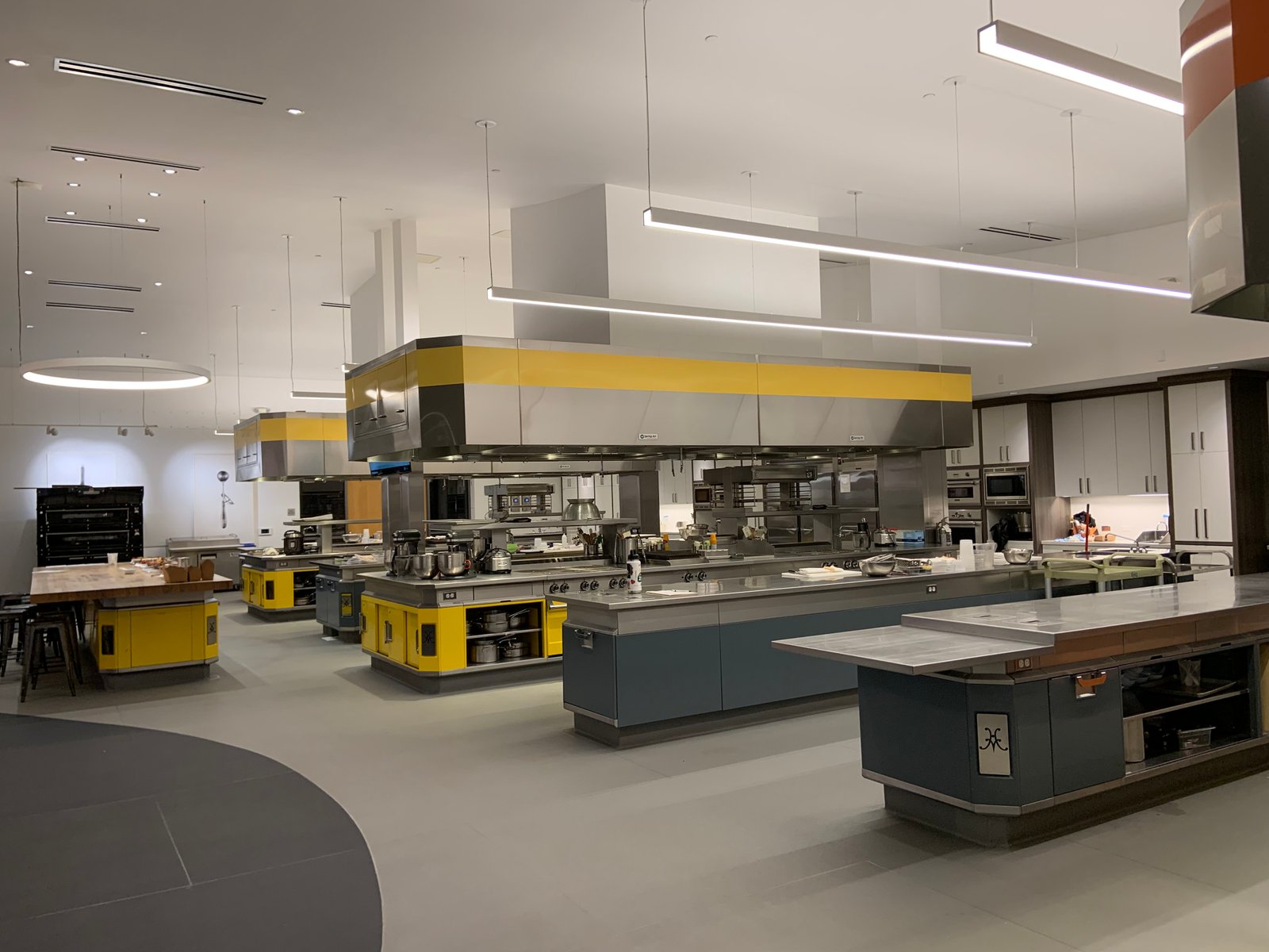 Professional teaching kitchen at an affiliated culinary institute